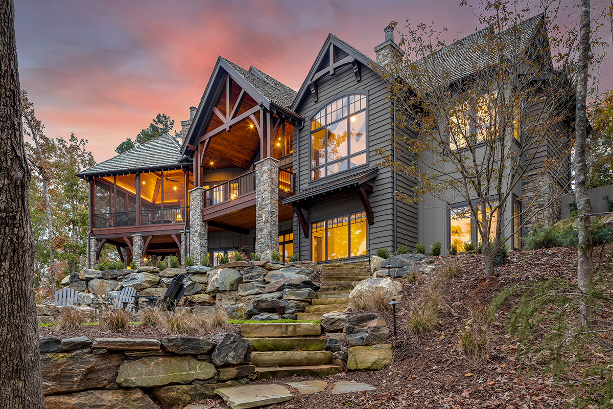 Luxury Lake House Plans with Outdoor Living Spaces and Panoramic Views